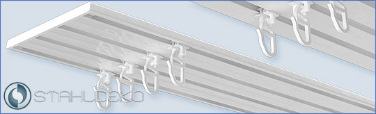 Gardinenschienen als Vorhangschienen aus Aluminium