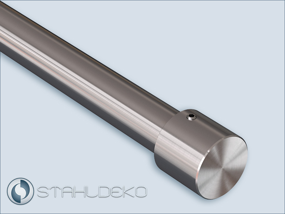 20 für Gardinenstange, Endknopf Zylinder Stahldesign-Zubehör,
